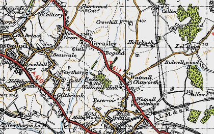 Old map of Bogend in 1946