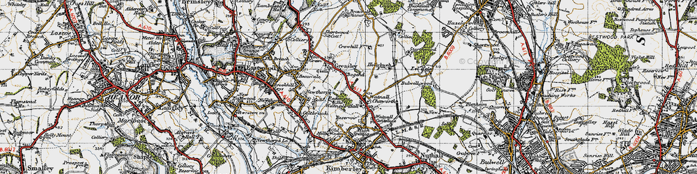 Old map of Bogend in 1946