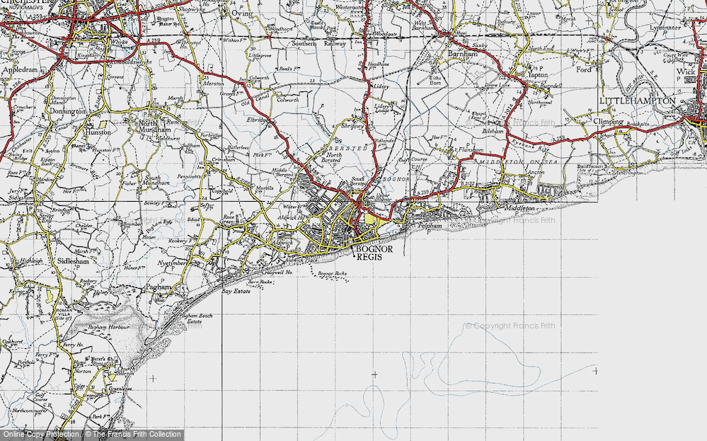 Old Map of Bognor Regis, 1945 in 1945