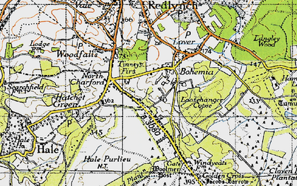 Old map of Tinney's Firs in 1940