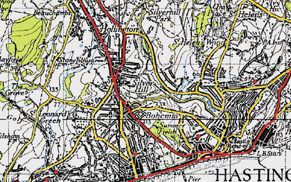 Old map of Bohemia in 1940