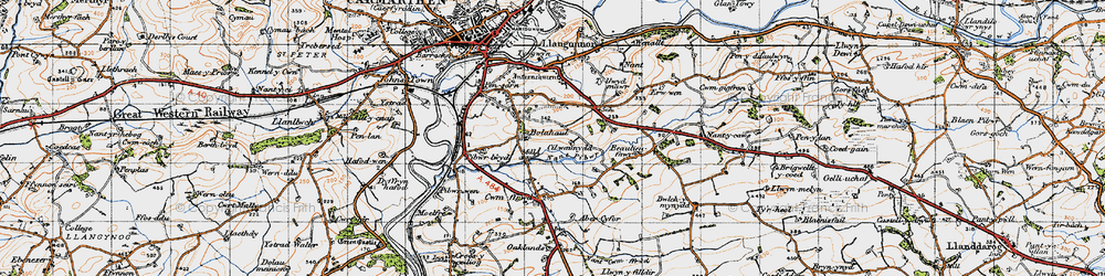 Old map of Beaulieu-fawr in 1946