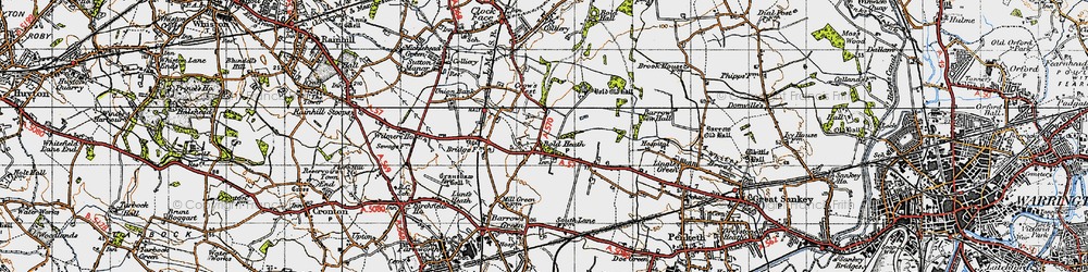 Old map of Bold Heath in 1947