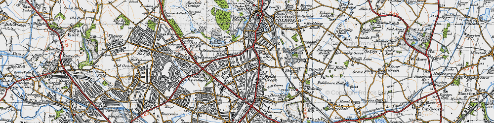 Old map of Boldmere in 1946