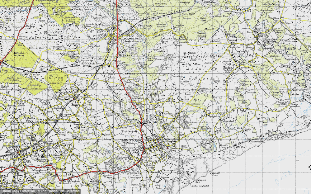 Old Map of Boldre, 1945 in 1945