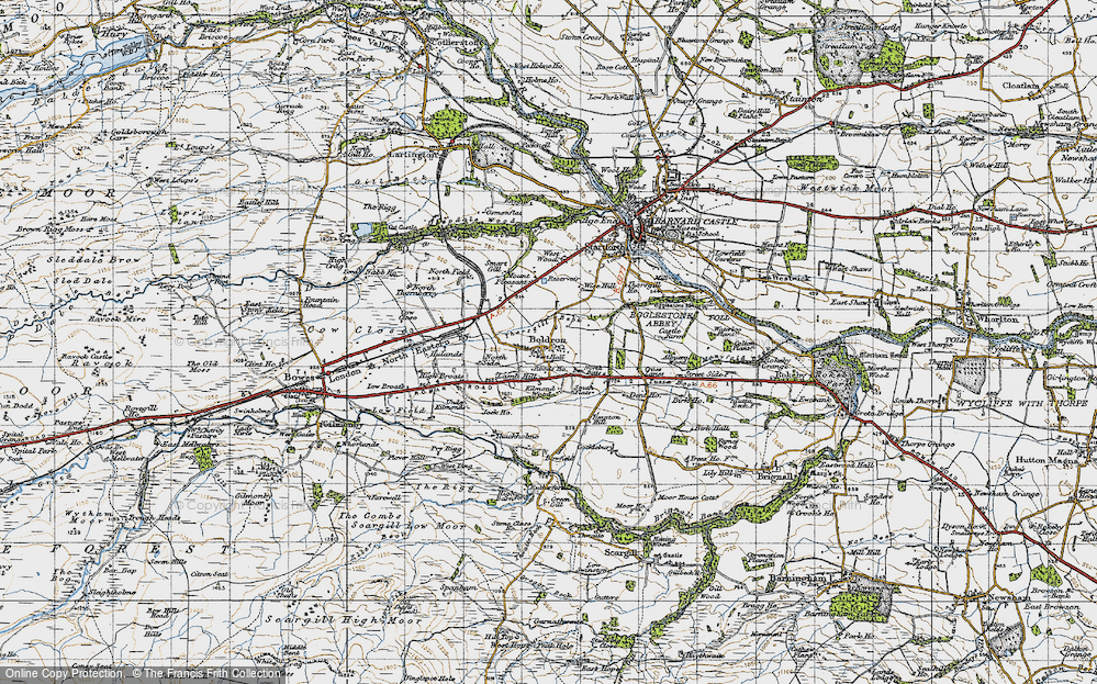 Old Map of Boldron, 1947 in 1947