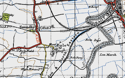 Old map of Bole Ings in 1947