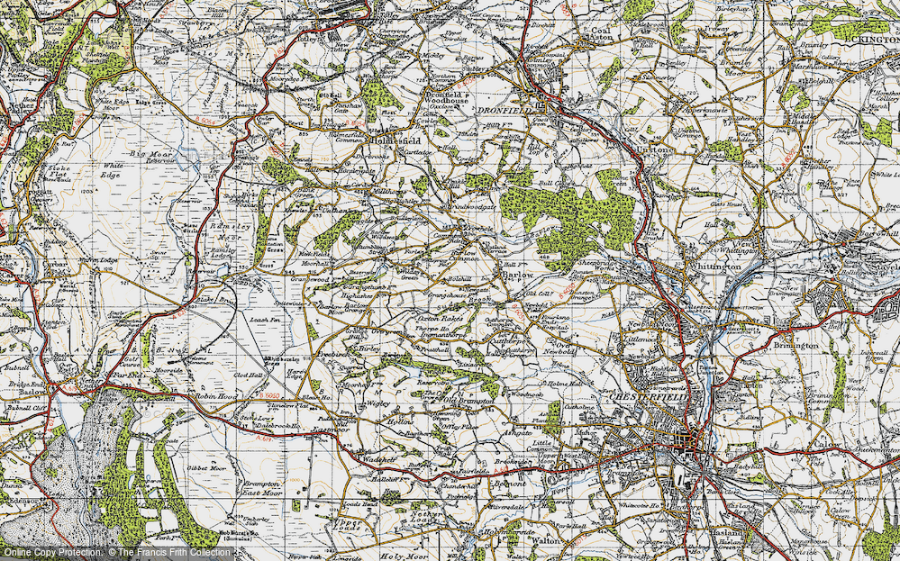 Old Map of Bole Hill, 1947 in 1947