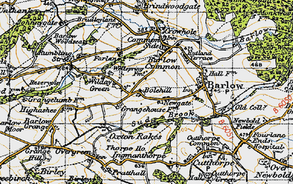 Old map of Bole Hill in 1947