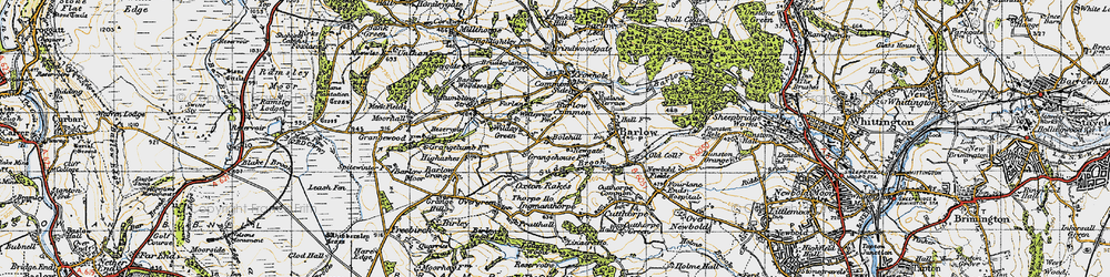 Old map of Bole Hill in 1947
