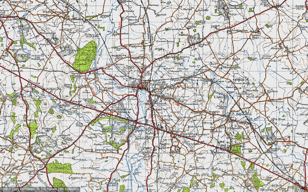 Old Map of Bolehall, 1946 in 1946