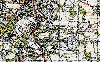 Old map of Graves Park in 1947
