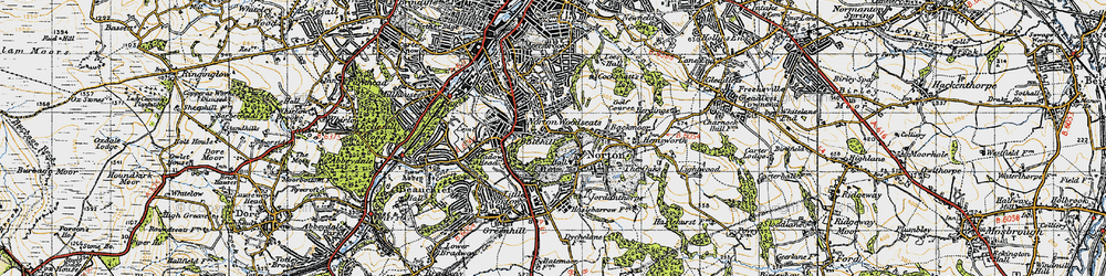 Old map of Graves Park in 1947