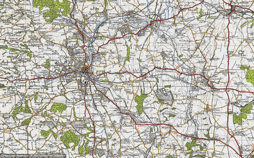 Old Map of Bolehill, 1947 in 1947