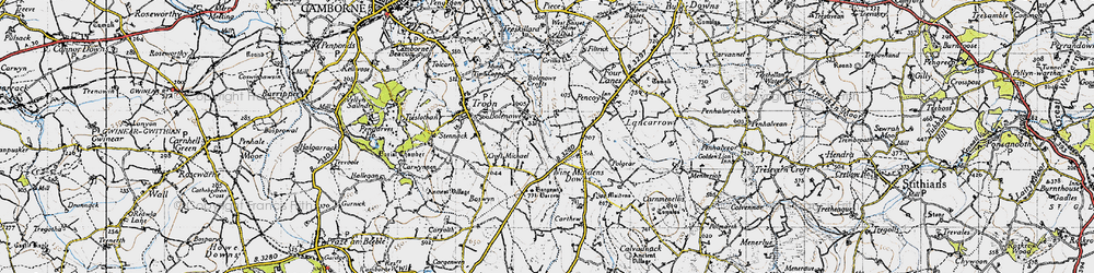 Old map of Bolenowe in 1946