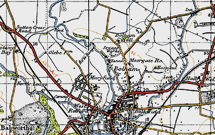 Old map of Bolham in 1947