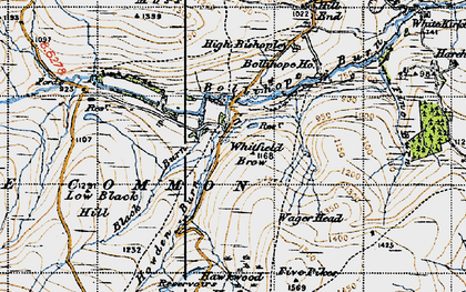 Old map of Whitfield Brow in 1947