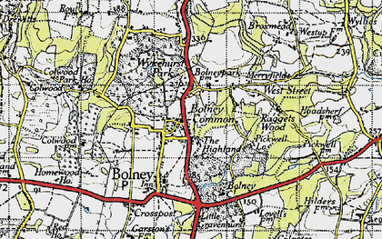 Old map of Bolney in 1940