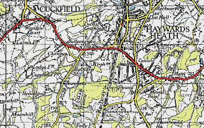 Old map of Bolnore in 1940