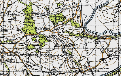 Old map of Bolstone in 1947