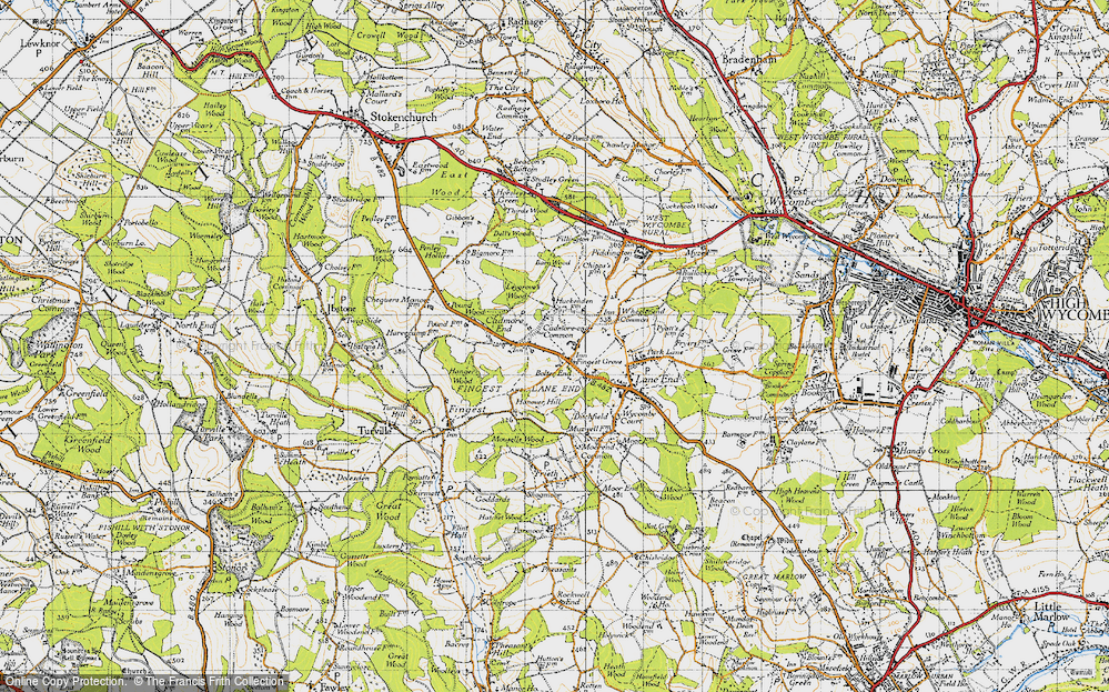 Old Map of Bolter End, 1947 in 1947