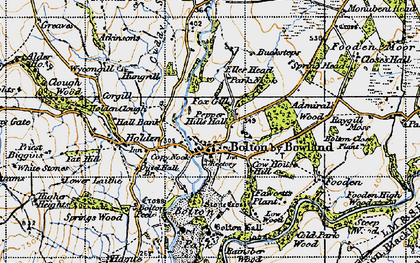 Old map of Admiral's Wood in 1947