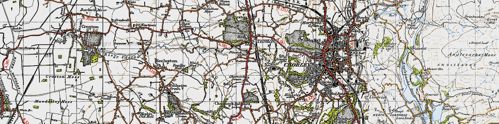 Old map of Bolton Green in 1947