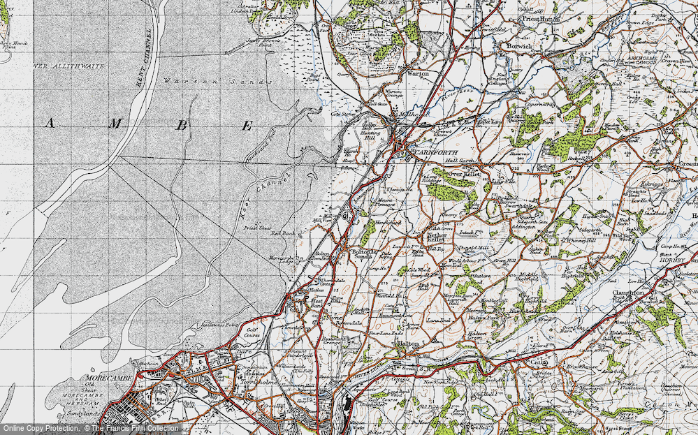 Old Map of Historic Map covering Wild Duck Hall in 1947