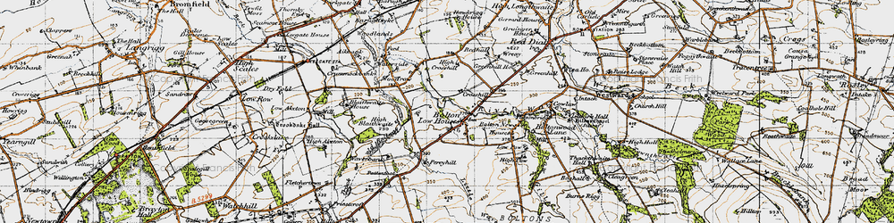 Old map of Bolton Low Houses in 1947
