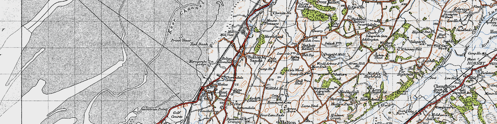 Old map of Beaumont Cote in 1947