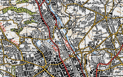 Old map of Bolton Woods in 1947