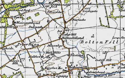 Old map of Bolton Fell in 1947