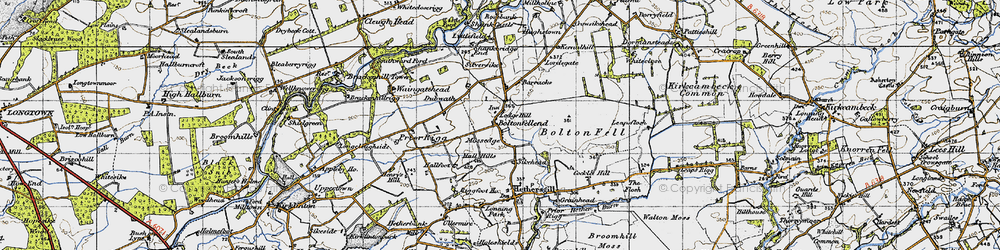 Old map of Boltonfellend in 1947