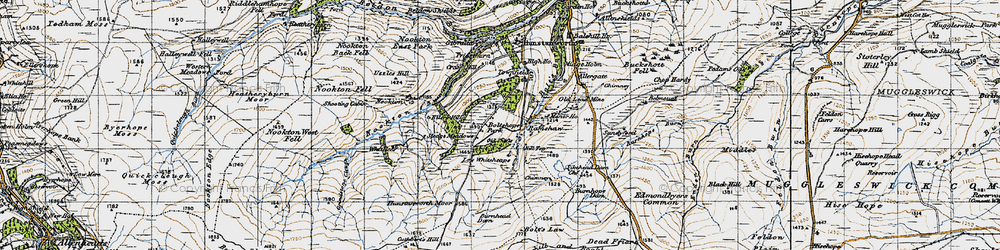 Old map of Whitelees in 1947