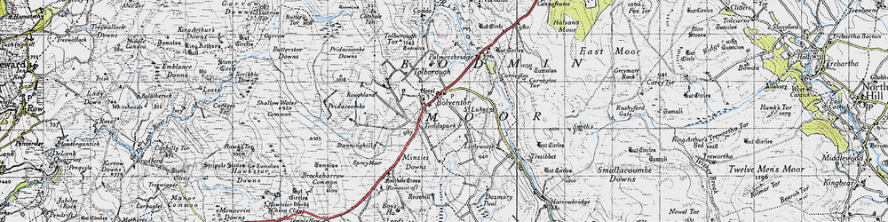 Old map of Bolventor in 1946
