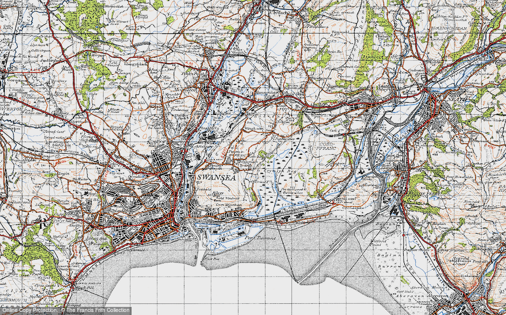 Old Map of Bon-y-maen, 1947 in 1947