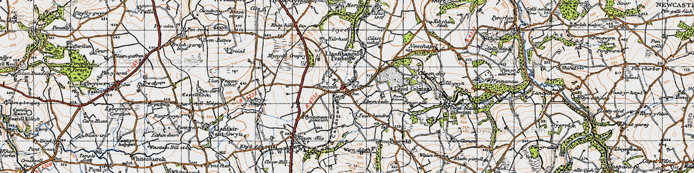 Old map of Arleth in 1947