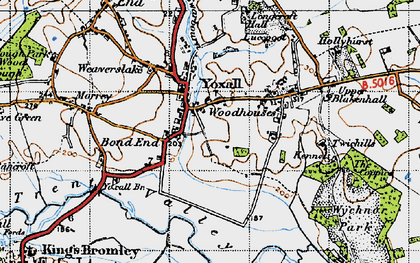 Old map of Bond End in 1946
