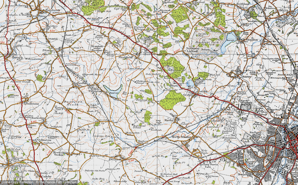 Old Map of Bondman Hays, 1946 in 1946