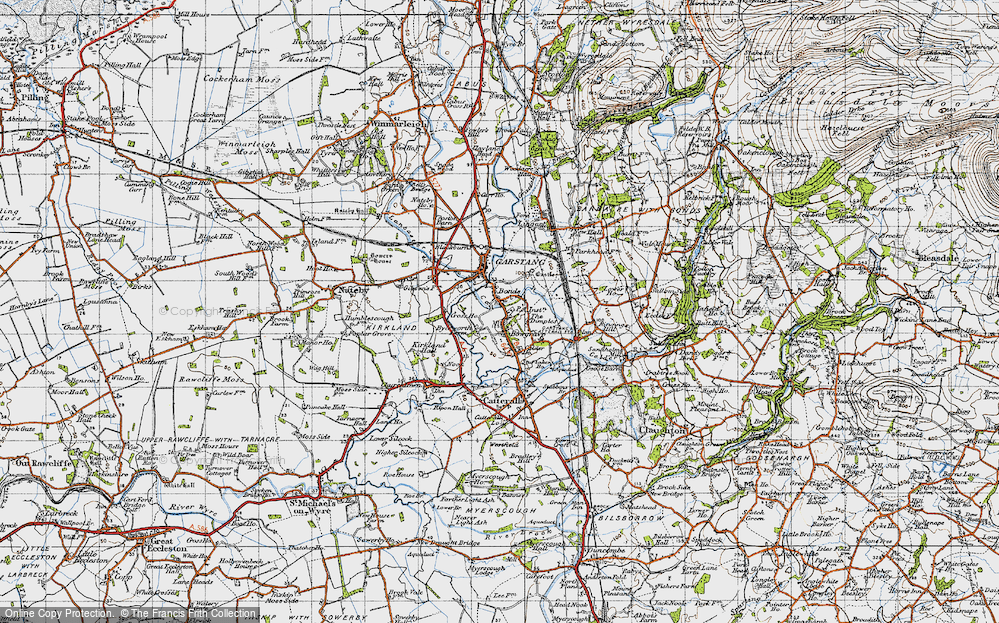Old Map of Historic Map covering Ringing Hill in 1947