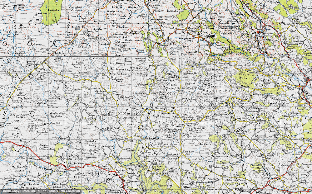 Old Map of Bonehill, 1946 in 1946