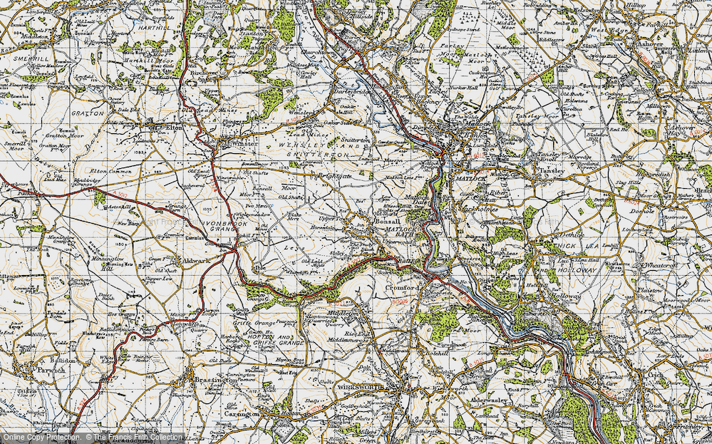 Old Map of Bonsall, 1947 in 1947
