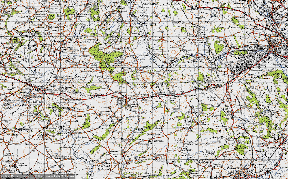 Old Map of Bonvilston, 1947 in 1947