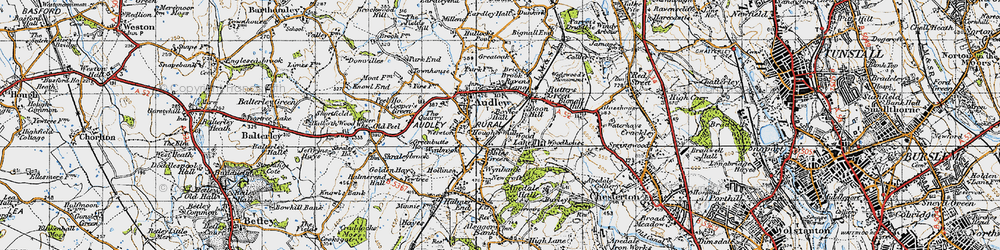 Old map of Boon Hill in 1946