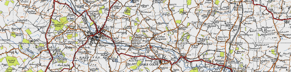 Old map of Boose's Green in 1945