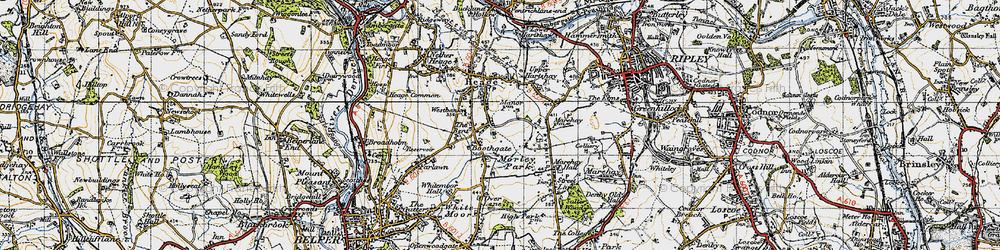 Old map of Boothgate in 1946