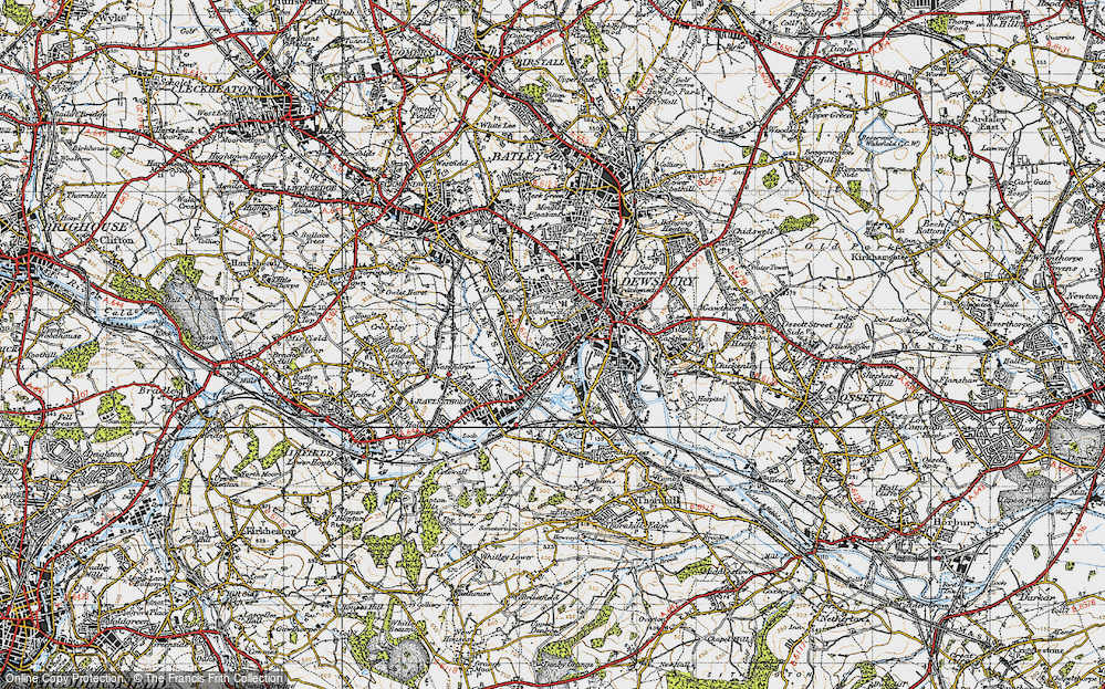 Old Map of Boothroyd, 1947 in 1947