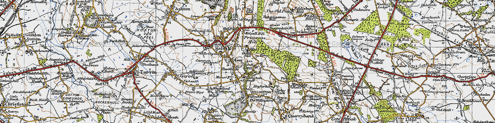 Old map of Boothsdale in 1947