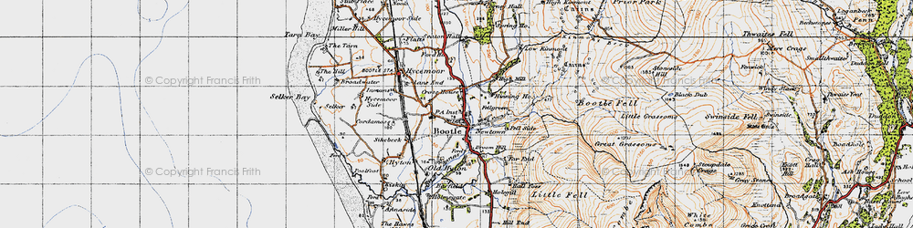 Old map of Barfield in 1947