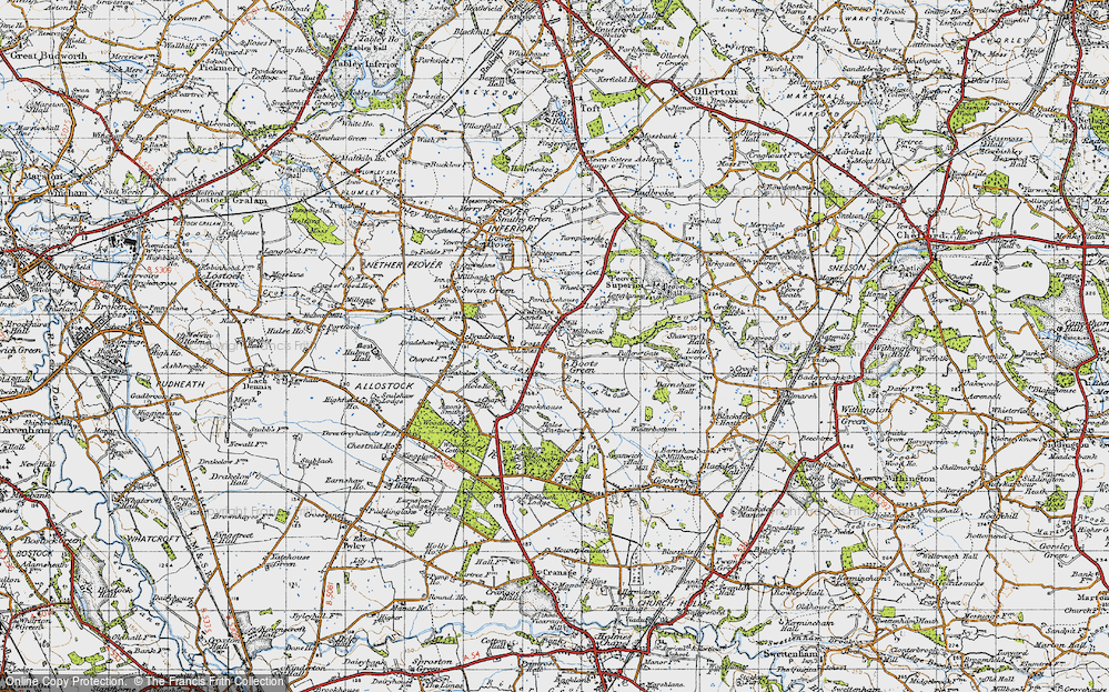 Old Map of Boots Green, 1947 in 1947